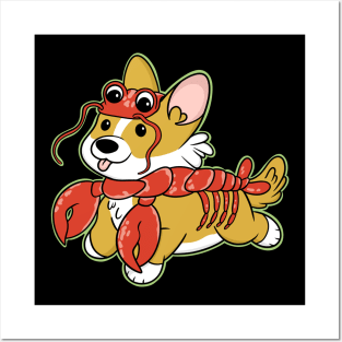 Corgi Lobster Posters and Art